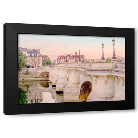 Paris at Dawn Black Modern Wood Framed Art Print with Double Matting by Murdock, Ramona