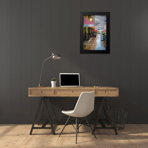Paris CafÃ© Mimosa Black Modern Wood Framed Art Print by Murdock, Ramona