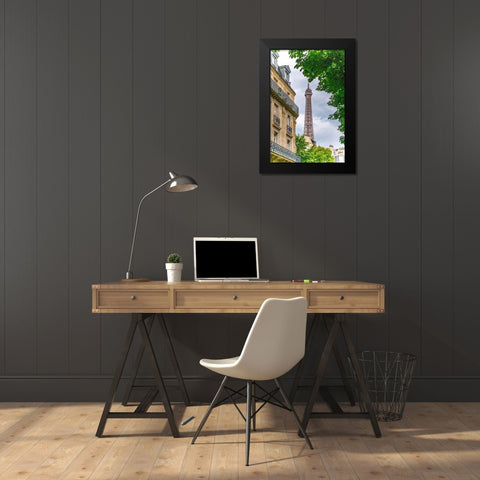 Eiffel Tower II Black Modern Wood Framed Art Print by Murdock, Ramona