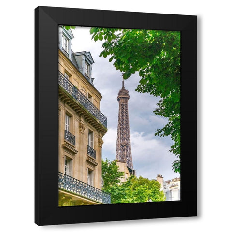 Eiffel Tower II Black Modern Wood Framed Art Print by Murdock, Ramona