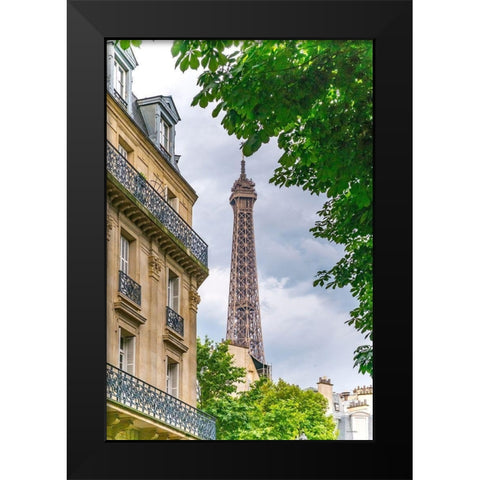 Eiffel Tower II Black Modern Wood Framed Art Print by Murdock, Ramona