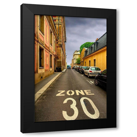 Zone 30 Black Modern Wood Framed Art Print with Double Matting by Murdock, Ramona