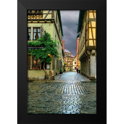 Rothenberg Rain Black Modern Wood Framed Art Print by Murdock, Ramona