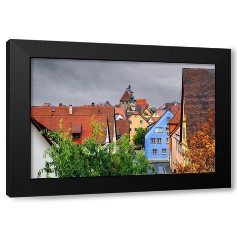 Rothenberg Cityscape Black Modern Wood Framed Art Print with Double Matting by Murdock, Ramona