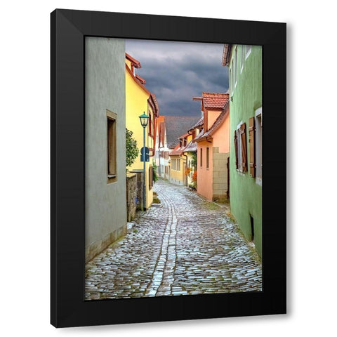Rothenberg Cobblestone Lane Black Modern Wood Framed Art Print with Double Matting by Murdock, Ramona