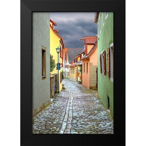 Rothenberg Cobblestone Lane Black Modern Wood Framed Art Print by Murdock, Ramona