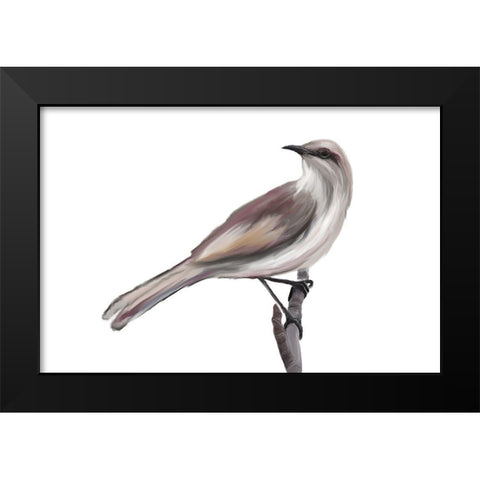 Bird V Black Modern Wood Framed Art Print by Murdock, Ramona