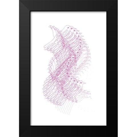 Abstract Birds II Black Modern Wood Framed Art Print by Murdock, Ramona