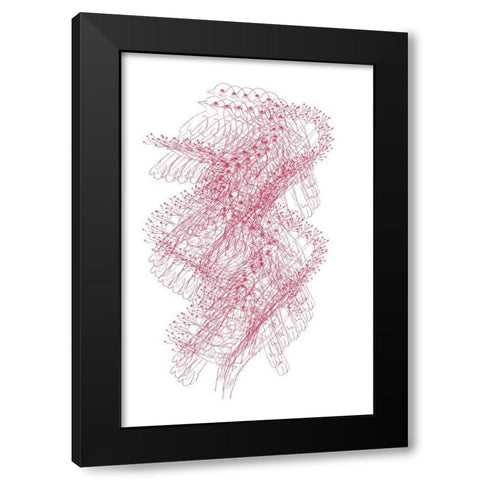 Abstract Birds III Black Modern Wood Framed Art Print by Murdock, Ramona