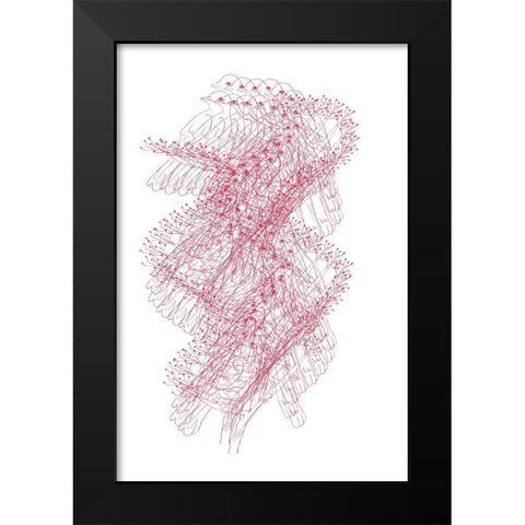 Abstract Birds III Black Modern Wood Framed Art Print by Murdock, Ramona