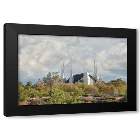 Las Vegas Temple Black Modern Wood Framed Art Print by Murdock, Ramona