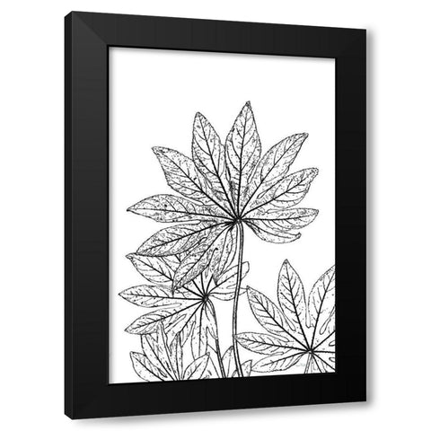 Botanical BW III Black Modern Wood Framed Art Print by Murdock, Ramona