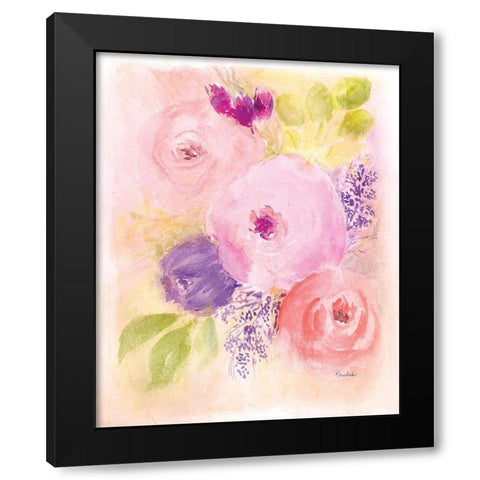 Blooms No. 3 Black Modern Wood Framed Art Print with Double Matting by Murdock, Ramona