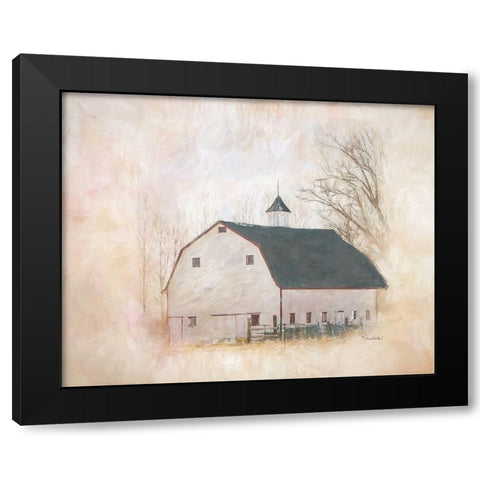 The White Barn Black Modern Wood Framed Art Print by Murdock, Ramona