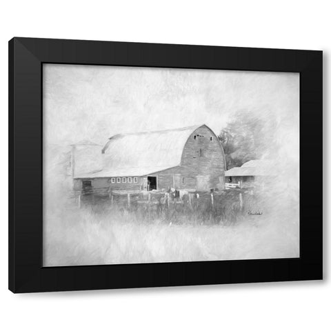 Sullys Barn II Black Modern Wood Framed Art Print by Murdock, Ramona