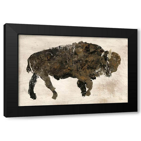 Abstract Buffalo Black Modern Wood Framed Art Print with Double Matting by Murdock, Ramona