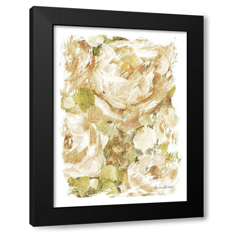 Golden Glitter Roses No. 2 Black Modern Wood Framed Art Print by Murdock, Ramona
