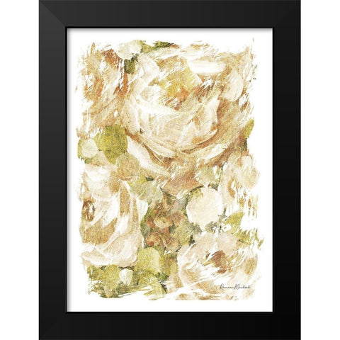 Golden Glitter Roses No. 2 Black Modern Wood Framed Art Print by Murdock, Ramona