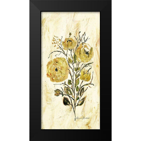 Golden Glitter Spray Black Modern Wood Framed Art Print by Murdock, Ramona