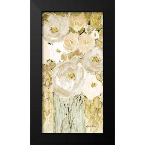 Golden Glitter Vase No. 1 Black Modern Wood Framed Art Print by Murdock, Ramona
