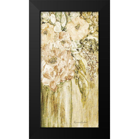 Golden Glitter Vase No. 2 Black Modern Wood Framed Art Print by Murdock, Ramona