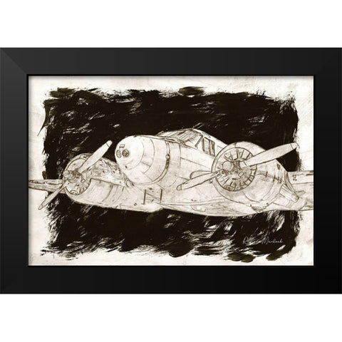 Flying High Black Modern Wood Framed Art Print by Murdock, Ramona