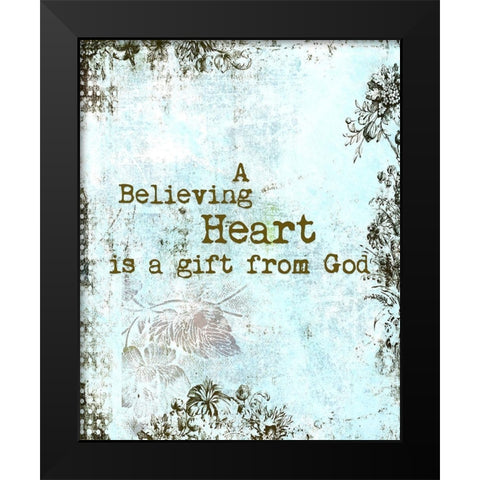 A Believing Heart Black Modern Wood Framed Art Print by Murdock, Ramona