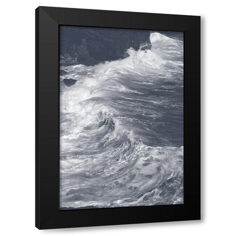 Ocean Wave No. 1 Black Modern Wood Framed Art Print with Double Matting by Murdock, Ramona