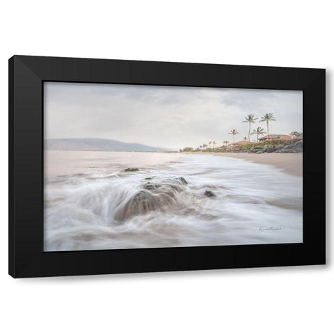 Early Morning Beach Black Modern Wood Framed Art Print by Murdock, Ramona