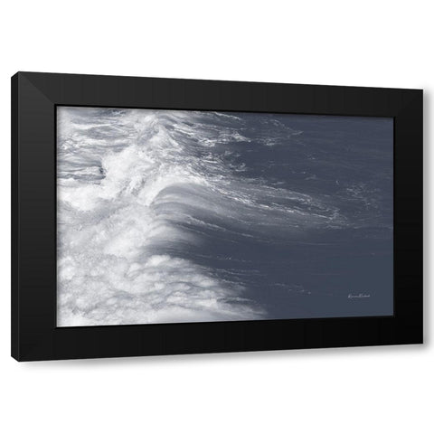 Indigo Wave I Black Modern Wood Framed Art Print by Murdock, Ramona