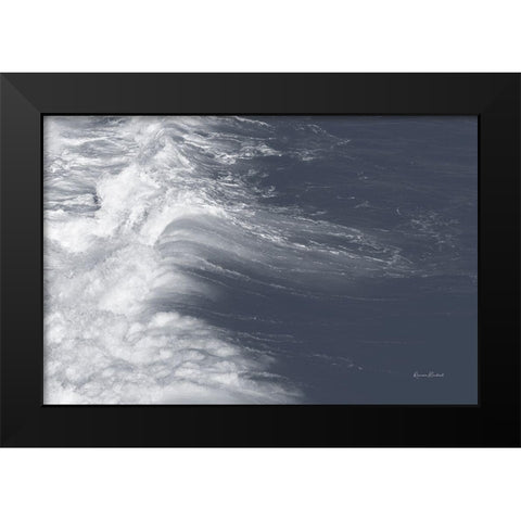 Indigo Wave I Black Modern Wood Framed Art Print by Murdock, Ramona