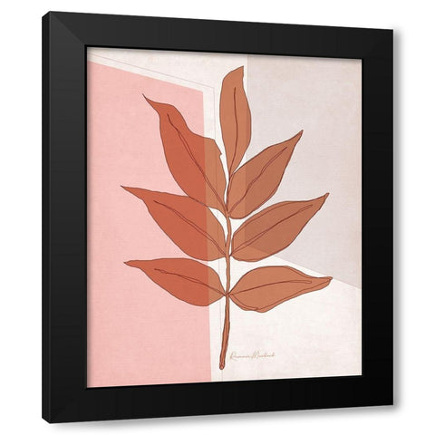 Leaf Set II Black Modern Wood Framed Art Print by Murdock, Ramona