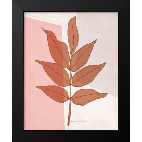 Leaf Set II Black Modern Wood Framed Art Print by Murdock, Ramona