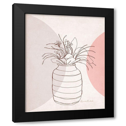 Spotlight on Vase II Black Modern Wood Framed Art Print with Double Matting by Murdock, Ramona