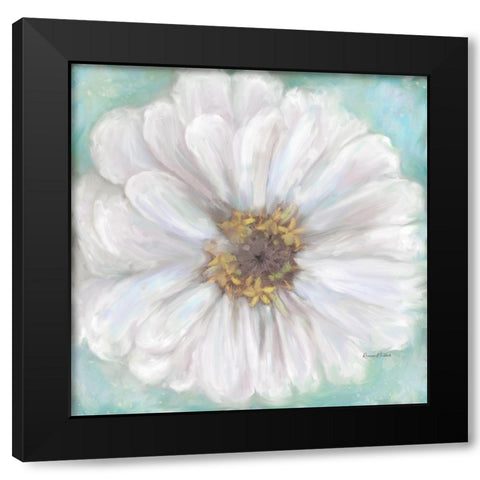 Zinnia V Black Modern Wood Framed Art Print with Double Matting by Murdock, Ramona