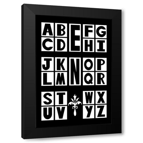 ABC  Black Modern Wood Framed Art Print with Double Matting by Murdock, Ramona