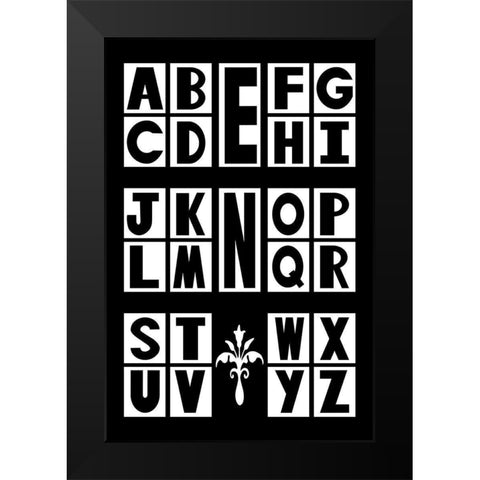 ABC  Black Modern Wood Framed Art Print by Murdock, Ramona