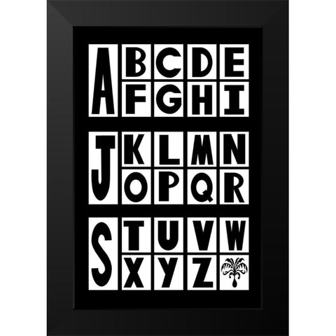 ABC II Black Modern Wood Framed Art Print by Murdock, Ramona