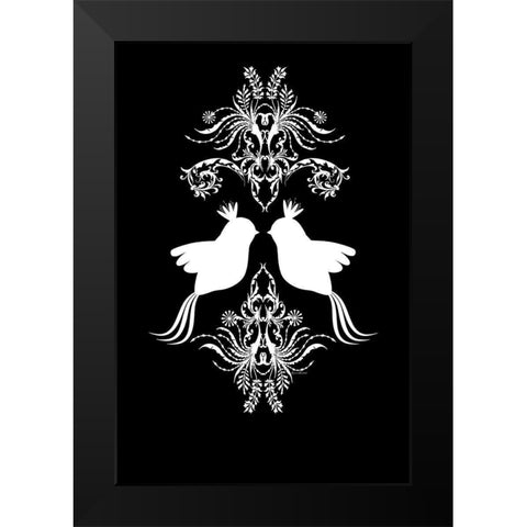 Twitter Royals Black Modern Wood Framed Art Print by Murdock, Ramona