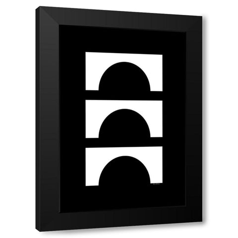 Blockhead Black Modern Wood Framed Art Print by Murdock, Ramona