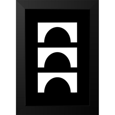 Blockhead Black Modern Wood Framed Art Print by Murdock, Ramona