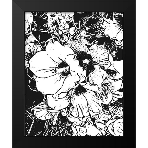 BW Floral No. 6 Black Modern Wood Framed Art Print by Murdock, Ramona