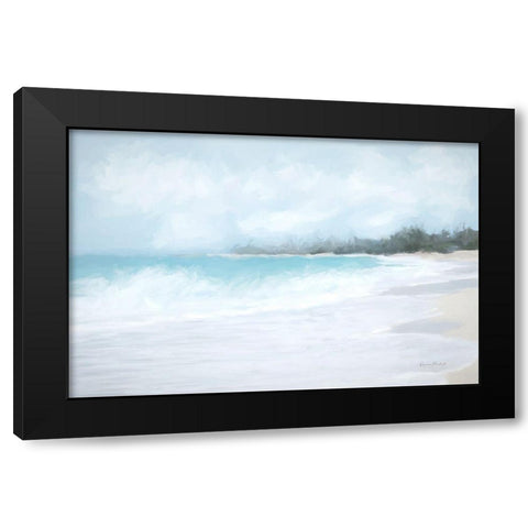 Windy Harbor Black Modern Wood Framed Art Print by Murdock, Ramona