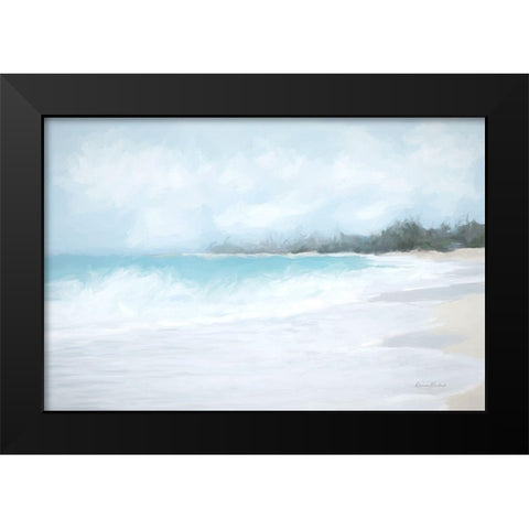 Windy Harbor Black Modern Wood Framed Art Print by Murdock, Ramona