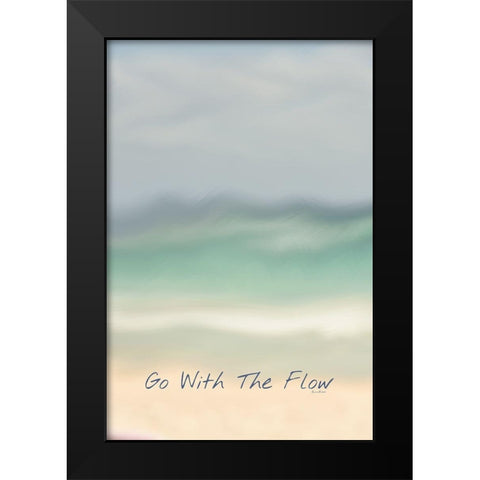 Go With the Flow Black Modern Wood Framed Art Print by Murdock, Ramona