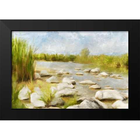 Marshy Wetlands No 4 Black Modern Wood Framed Art Print by Murdock, Ramona