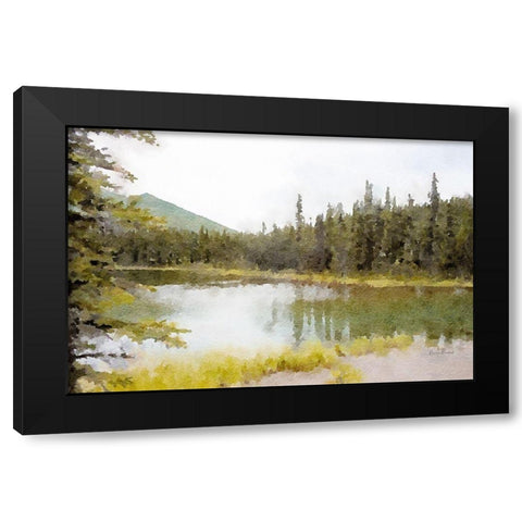 Mountain Lakeshore No. 3 Black Modern Wood Framed Art Print with Double Matting by Murdock, Ramona