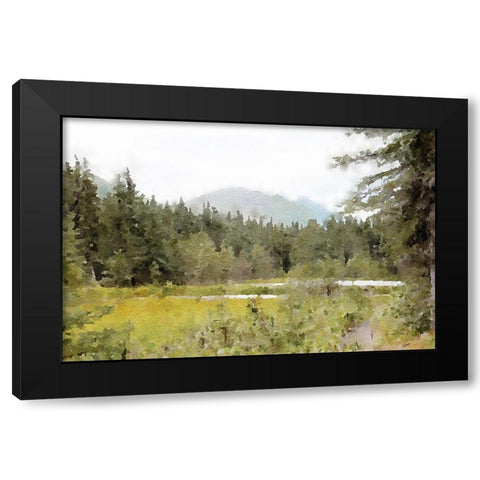 Mountain Tranquility No. 1 Black Modern Wood Framed Art Print by Murdock, Ramona