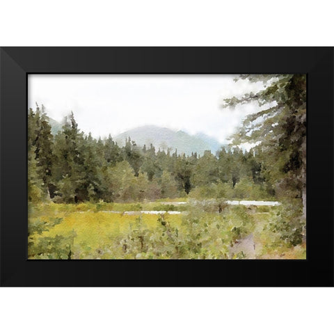 Mountain Tranquility No. 1 Black Modern Wood Framed Art Print by Murdock, Ramona