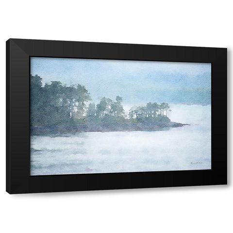 Indigo Bay No. 1 Black Modern Wood Framed Art Print by Murdock, Ramona